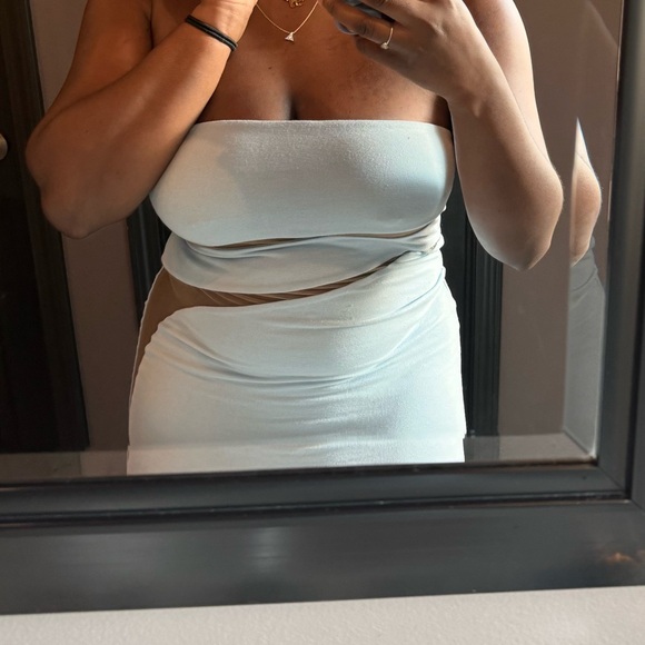 NWT Jluxlabel Unpredictable Blue Midi Dress Size Medium - Picture 7 of 7